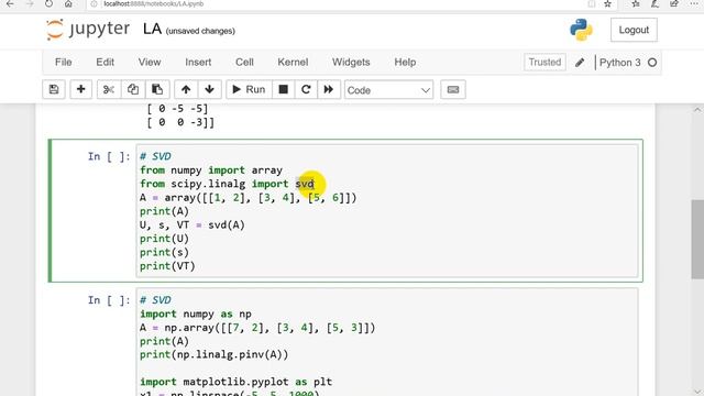 Tutorial 31: Practical LU Decomposition Singular Value Decomposition and Pseudo Inverse using Pytho