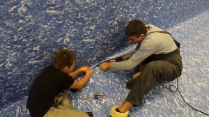 Отделка чаши бассейна Лайнером. Строительство пленочного бетонного бассейна под ключ