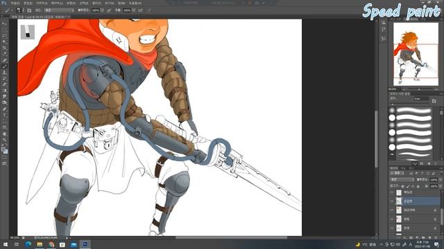 [Photoshop Speedpaint 포토샵 스피드 페인팅] Steampunk Sword master 스팀펑크 소드마스터 ⚔️ смотреть онлайн