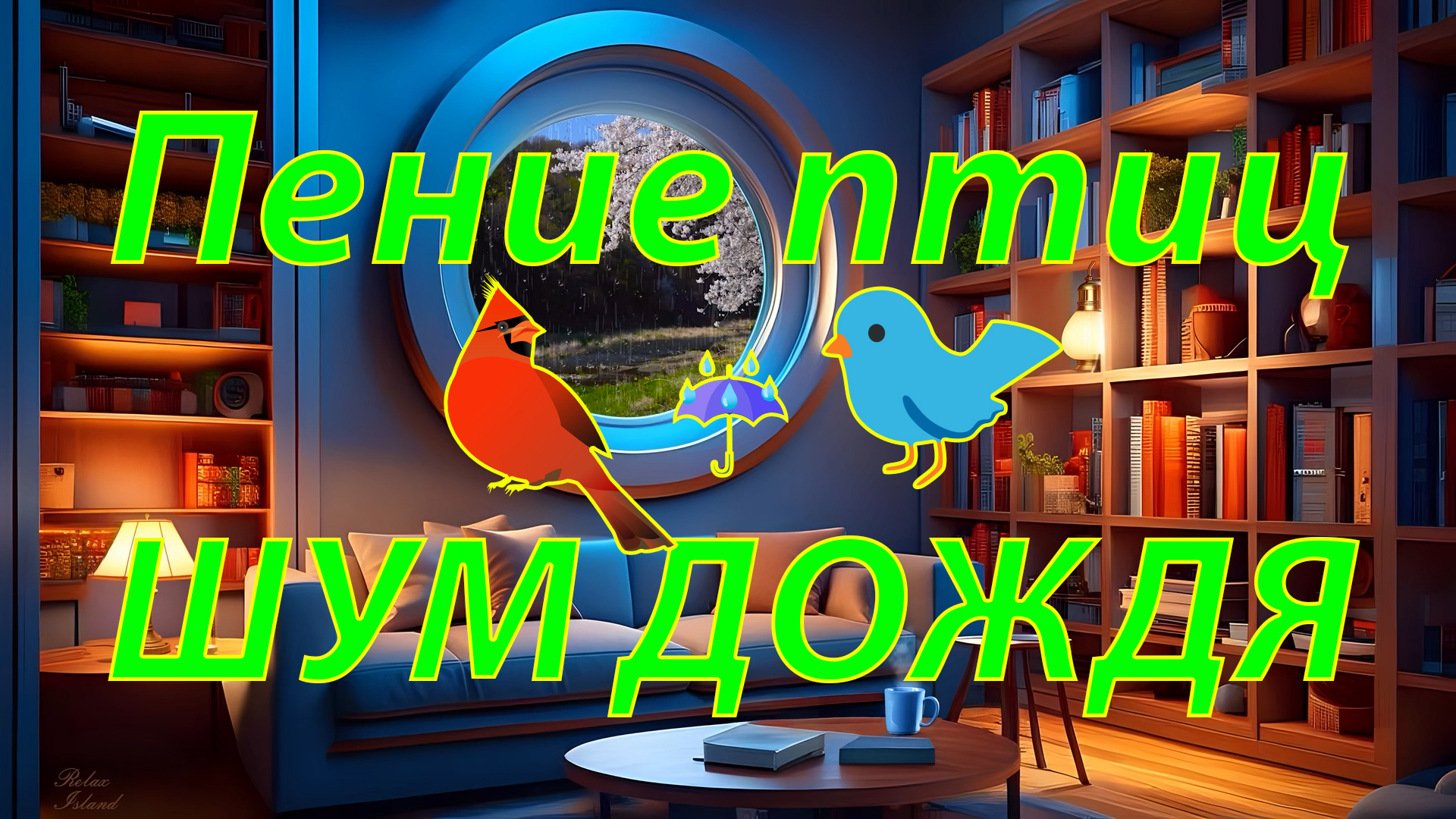 ? Звук дождя и пение птиц для исцеления души во время цветения Сакуры ☔️ Звуки природы и шум дождя