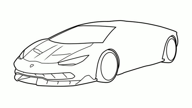 How to draw a LAMBORGHINI CENTENARIO 2016 / drawing lambo lp770-4 2017 sports car смотреть онлайн