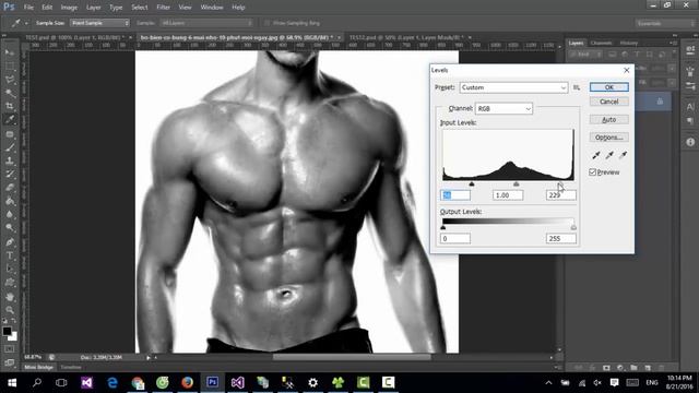 Dạy Photoshop CS6 - Bài 05: Cắt ghép ảnh bằng Layer Mask, làm giả hình xăm và body painting смотреть онлайн