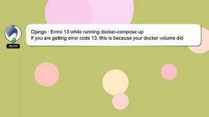 Django : Errno 13 while running docker-compose up