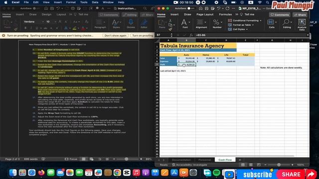 Excel Module 1 SAM Project A (12- 21)