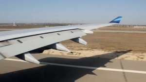 AIRBUS A340-500 AZERBAIJAN AIRLINES TAKE OFF FROM BAKU (GYD)