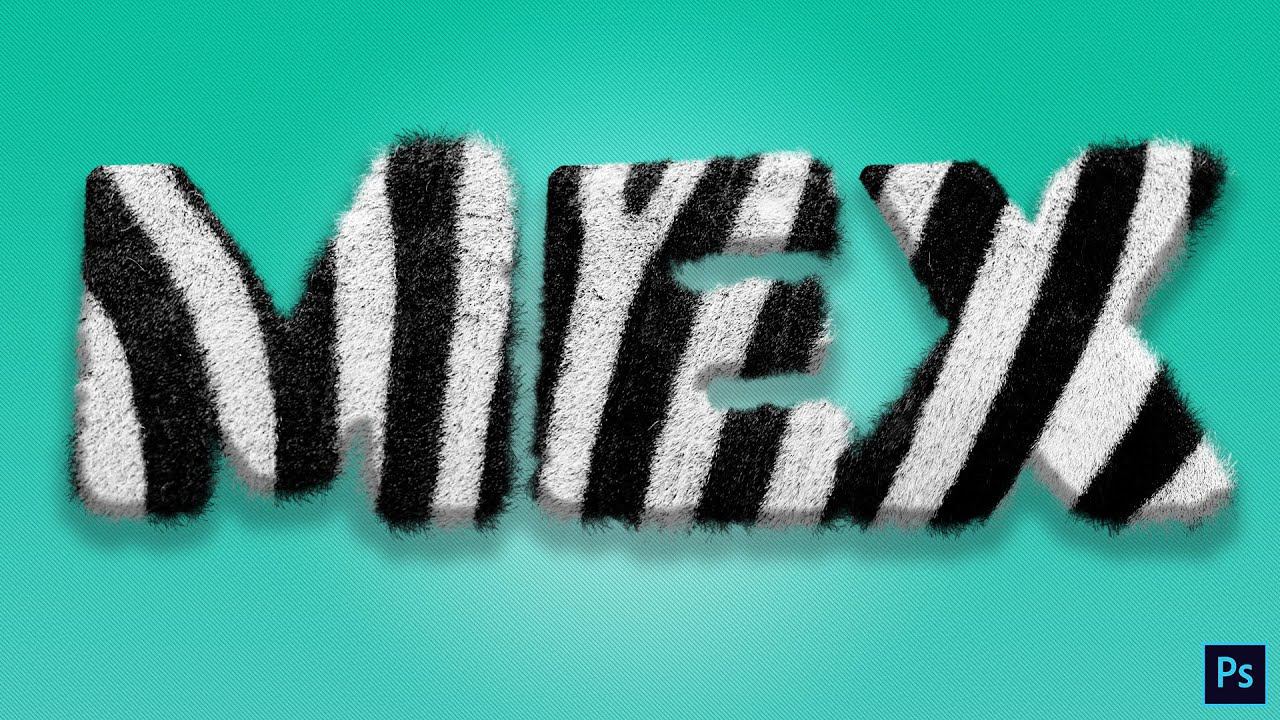 Пушистый меховой текст в фотошопе | FUR text in Photoshop смотреть онлайн