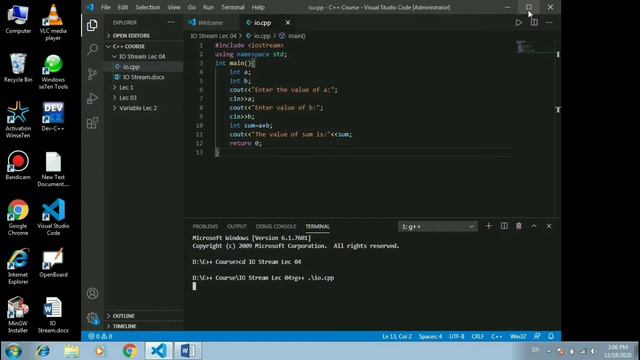 Basic Input Output Streams in C++ Lec 04 Intro To Programming