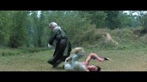 Джеки Чана вырубают в схватке Небесного и Земного Демонов (фильм БЕССТРАШНАЯ ГИЕНА 2 1983)