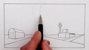How to Draw an Airplane and Airport in 2-Point Perspective