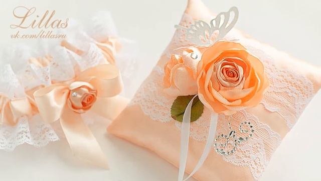 Свадебные аксессуары и украшения ручной работы в персиковом цвете на заказ. смотреть онлайн