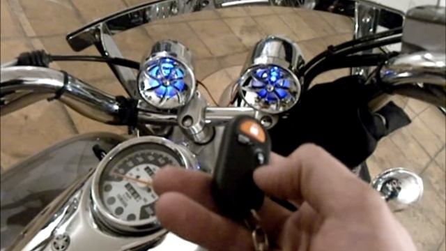 Аудио система на мотоцикл и сигнализацией, MP3, FM, USB, SD. смотреть онлайн
