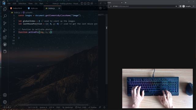 ASMR Programming | Interactive Image Gallery Effect using HTML, CSS, and JavaScript [No talking]
