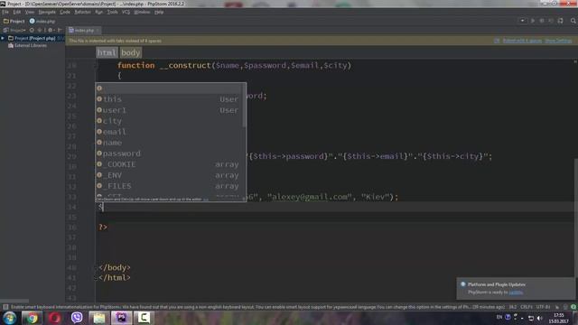 ООП для начинающих PHP. Конструкторы и деструкторы. Магические методы.