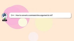 C++ : How to convert a command-line argument to int?