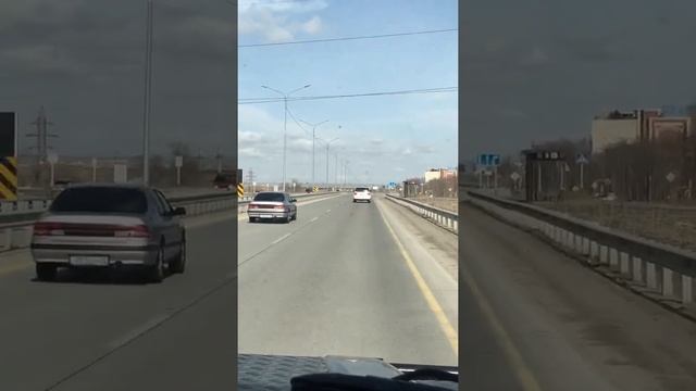 Казахстан. Город Капчагай. 6 марта 2022. Kazakhstan. Kapchagai. The roads. March 2022