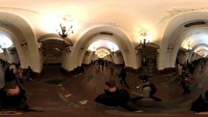 Арбатская. Московское Метро. 4К 360 VR Video. Moscow Subway.