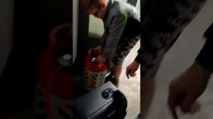 Первый запуск газового обогревателя Тимберк