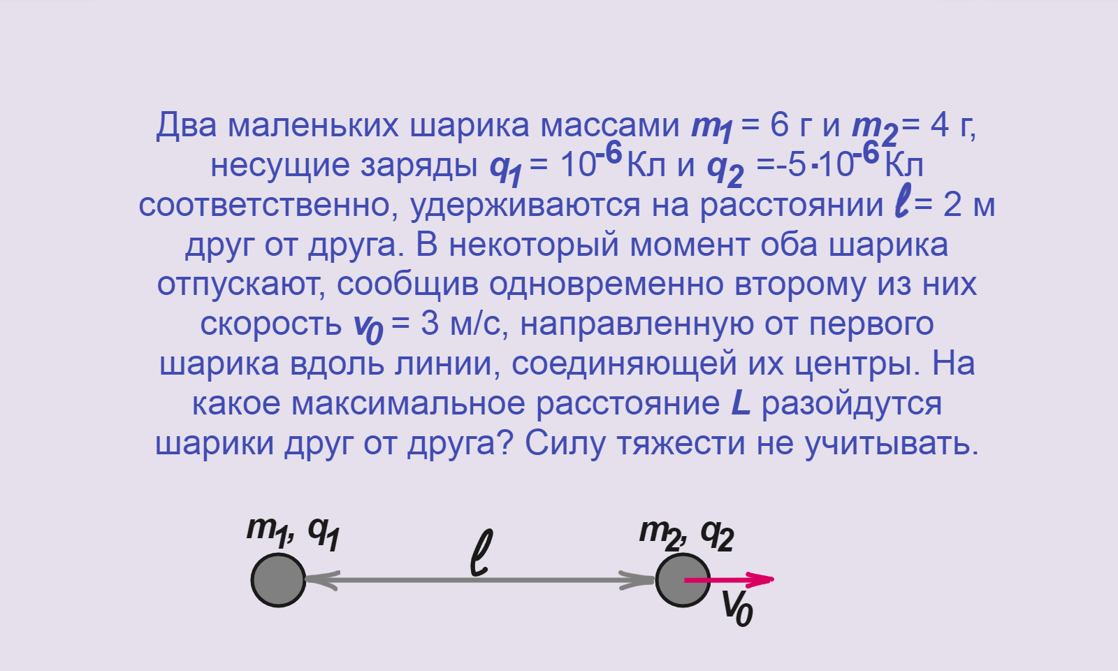 Физика, Электричество, Энергия взаимодействия системы зарядов, Задача 1, Олимпиады, ЕГЭ