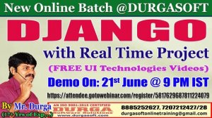 DJANGO with Real Time Project Online Training @DURGASOFT