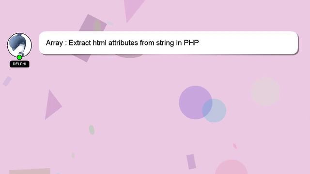 Array : Extract html attributes from string in PHP