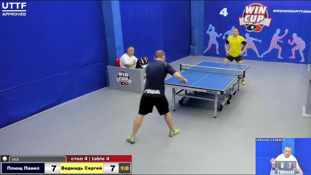 14:30 Плющ Павел 3-0 Ведмидь Сергей стол 4 Юг-3 09.07.21 смотреть онлайн