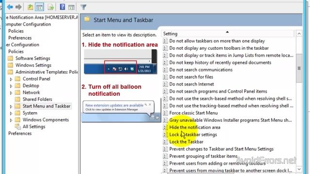 Remove Notification Area in Windows Using Local Group Policy смотреть онлайн