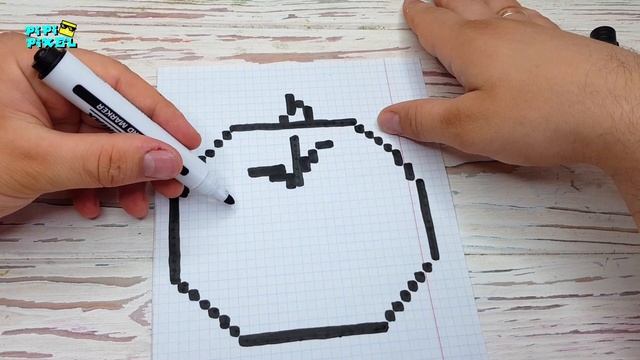 АГЕНТ ПИ НАКЛЕЙКА из BRAWL STARS РИСУНКИ ПО КЛЕТОЧКАМ - PIXEL ART смотреть онлайн