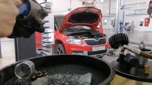 Чистка блока дроссельной заслонки(БДЗ) на Skoda (1,6-EA-211).