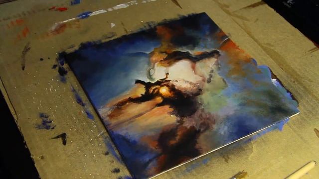 ПРОЦЕСС СОЗДАНИЯ КАРТИНЫ АКРИЛОМ. «Фенрир» смотреть онлайн