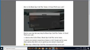 Fix Black Ops Cold War Yorker 43 Good Wolf error code on Windows/Xbox/PlayStation