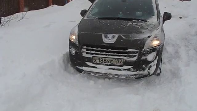 Проходимость пежо 3008 , снег 1А !