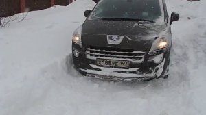 Проходимость пежо 3008 , снег 1А !