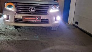 Модернизация света фар Лексус 570 от Ledstudio!