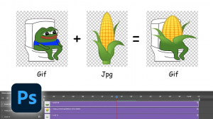 Как соединить гифку с картинкой в фотошопе