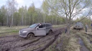 AUDI Q7 OFFROAD - Бездорожье. Ауди на днище!