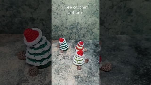 free crochet pattern Вязать Елочку и Снеговика крючком #short смотреть онлайн