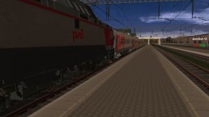 Отправление фирменного поезда 1 "Подписчики Trainz Gameplay" со станции Омск-Пассажирский #trainz12