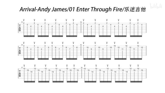 Andy James " Enter Through Fire " Guitar Tabs from Arrival Album!!
