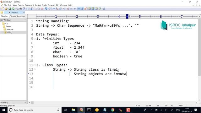 STRING Handling in JAVA ~ #2 (About String Class and String Object) смотреть онлайн