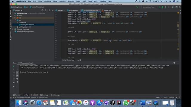 Java Drawing Program | Mickey Mouse Head | Basic Java Drawing смотреть онлайн