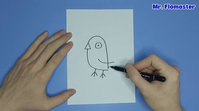 Как Рисовать Птичку ? - Рисунки для детей / How to Draw a Bird ?