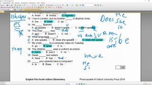 English File Elementary 4th Edition - Quick Test #3 Урок английского Present Simple и вопросы