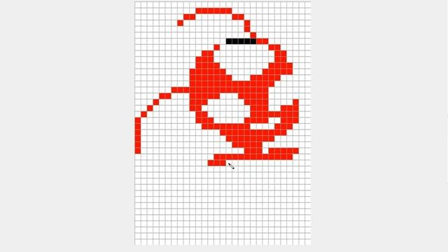 Тики (квами) по клеточкам. Рисунки по клеточкам в тетради. Tikki PIXEL ART