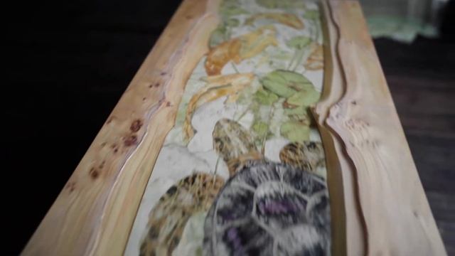 Стол "Река" залитый эпоксидной смолой смотреть онлайн