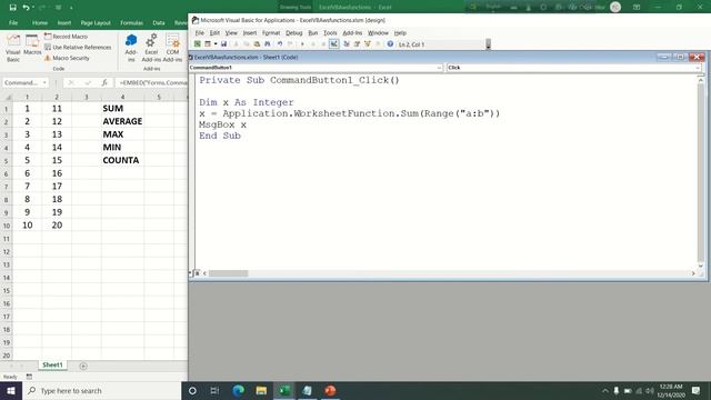 ExcelVBA06: How to use worksheet functions in VBA?