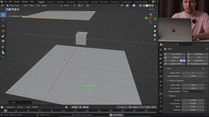 Симуляция падения ткани в Blender 3.0 | Уроки блендер для новичков
