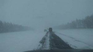 Первый снегопад. Трасса Саратов - Петровск, 20.11.2023.