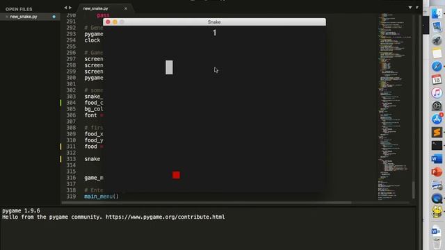 Snake game with Python and Pygame [newbie]
