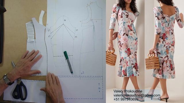 моделируем платье Modelado De Vestido #курсыкройкиишитья  #валерийпрокудиншитьё #diseñodemoda #moda