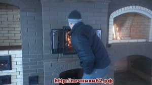 Кухонный комплекс из кирпича.